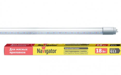 Лампа светодиодная для мясных прилавков Navigator T8 G13 220В 18Вт 1211мм картинка 